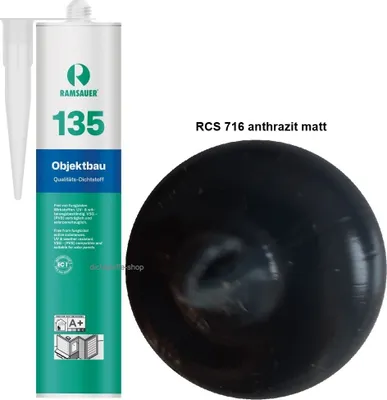 Produktbild von Ramsauer 135 Objektbau Silikondichtstoff 310ml Kartusche RCS 716 anthrazit MATT