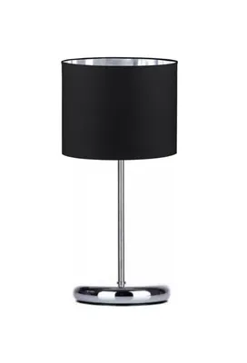 Image de Lampe de table noir-argent Lampe Lampe en velours Vintage Moderne E27 Lampe de designer 1-flamme N230-GL1-SS