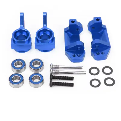 Zdjęcie produktu dla Przednie gniazdo piasty RC, zwrotnice RC, zestaw przednich gniazd piasty, aluminiowy zestaw kierowniczy RC, zestaw kierowniczy do Traxxas Slash 2WD, zestaw przednich gniazd piasty 1/10 RC