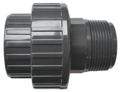 Immagine prodotto di Raccordo PVC-U 1 1/4", Filettato IG x AG, per Tubi
