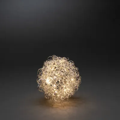 Produktbild von Konstsmide LED Drahtball, 40 warm weiße Dioden, 4,5V, Innen, transparentes Kabel - 3513-303