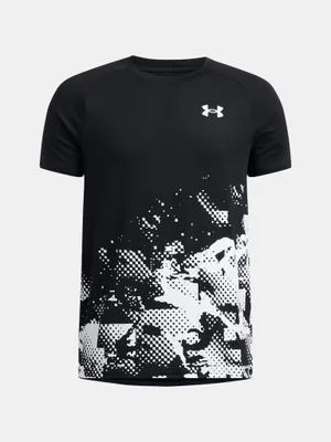 Productafbeelding van Under Armour Tech Graphic T-shirt met korte mouwen, zwart, maat S, voor jongens, kleur zwart, maat S