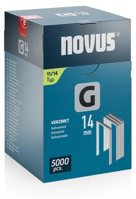 Produktbild von NOVUS TOOLS Flachdrahtklammern Typ 11, 14 mm, 5000 Stück, Tackerklammern