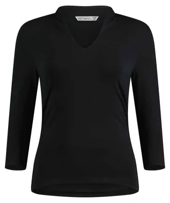 Image de Kustom Kit - Haut à col montant pour femmes, manches 3/4 LT5973 (34 DE - 36 DE) (noir)