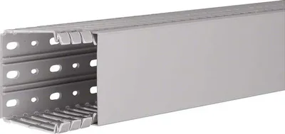 Zdjęcie produktu dla Hager BA780080, Kanał kablowy, Szary, PCW, V0, EN50085-2-3, 80 mm