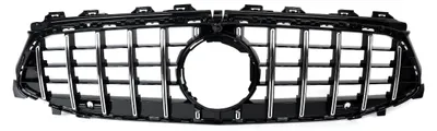 Imagen del producto de Rejilla del parachoques delantero - Negra con detalles cromados - Plástico ABS - Reemplazo de rejilla del parachoques
