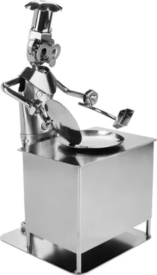 Produktbild von BRUBAKER Schraubenmännchen Koch - Handarbeit Eisenfigur Metallmännchen Küche - Metallfigur Geschenkidee für Meister- und Hobbyköche