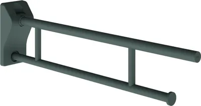 Produktbild von KWC AR Stützklappgriff, MEDCARE, Edelstahl,  grau, 113x234x850 mm, WC-Rollenhalter