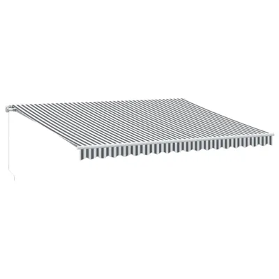 Obrázek produktu pro Ručně zatahovací markýza antracitová a bílá 450 x 300 cm