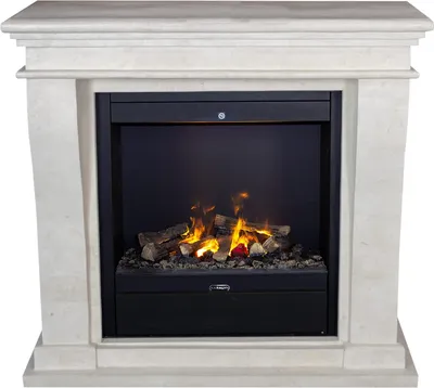 Image de Xaralyn cheminée à vapeur d'eau - Kreta Mini EAL-SWU - blanc pierre naturelle - 1500 Watt chauffage - avec télécommande - Opti-Myst cheminée électrique - cheminée encastrable inclus - cheminée déco