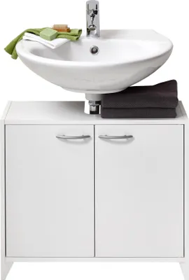 Image de Waschbeckenunterschrank >MARBELLA 101< in weiß - 63,7x55x28,1cm (BxHxT)