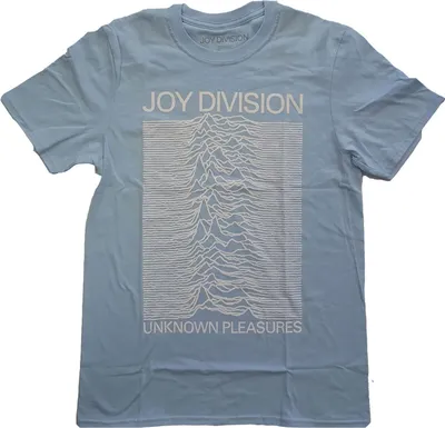 Produktbild von Joy Division - "Unknown Pleasures" T-Shirt für Herren/Damen Uni RO929 (L) (Hellblau/Weiß)