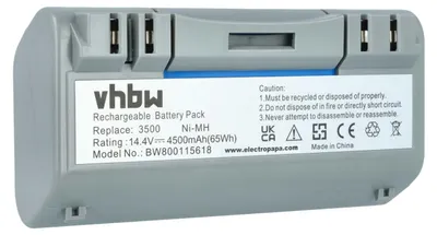 Produktbild von vhbw Akku kompatibel mit iRobot Scooba 330, 340, 390, 5800, 5900, 350, 380, 385, 5832, 5806, 5910, 34001 Staubsauger Blau (4500 mAh, 14,4 V, NiMH)
