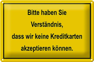 Produktbild von Blechschild Hinweis 30x20cm Bitte haben Sie Verständnis