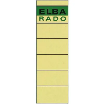 Immagine prodotto di Elba 100420953 Etichette dorsali per fascicoli - corte/larghe, camoscio, 10 pezzi