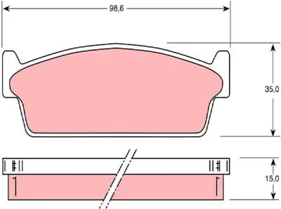 Produktbild von Trw Bremsbelagsatz, Scheibenbremse Hinterachse GDB1021