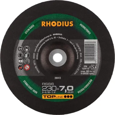 Zdjęcie produktu dla Rhodius 200413 RS66 Grinding disc Stone, Die-cast 10 pc(s)