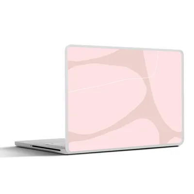Produktbild von MuchoWow® Laptop Aufkleber Sticker Cover Rosa - Geometrische Formen - Abstrakt 36.5x27.5 cm - Laptop-Sticker