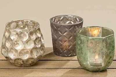 Produktbild von Boltze Gruppe Patina Windlicht sortiert 9 cm (8088000)