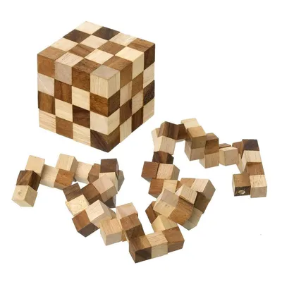 Produktbild von Königskobra Würfel Holzpuzzle 4x4x4 – Geduldspiel ab 8 Jahren