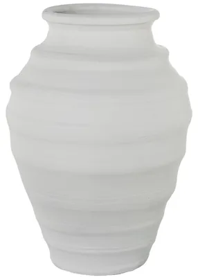 Produktbild von Bodenvase aus Keramik, gewellt, Weiß, matt, Ø 40 x 57 cm