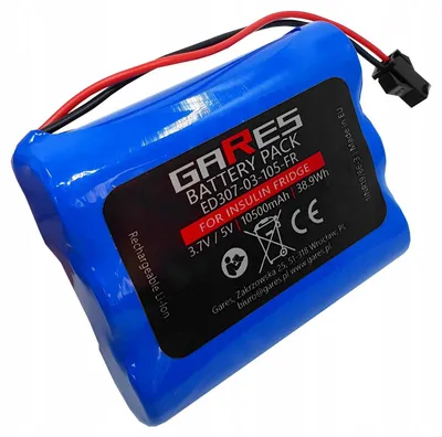 Produktbild von Gares Akku für Medikamentenkühlschrank | 3,7V 10,5Ah | Ersatzakku | Gares®