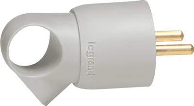 Image de Fiche mâle 16A anneau gris