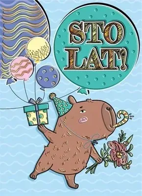 Immagine prodotto di Biglietto di auguri A5 - Capibara acrobatico