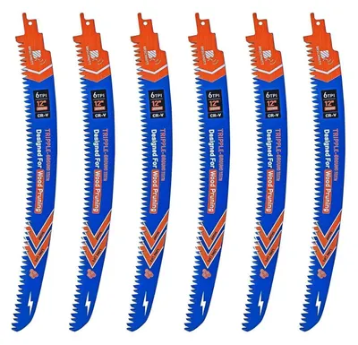 Immagine prodotto di Lame per sega a nastro con dentatura giapponese, 300 mm, 6 denti per pollice, set da 6 pezzi, per legno e potatura
