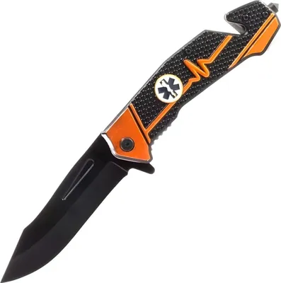 Obrázek produktu pro Outdoorový skládací nůž ME-39064 - Černá/Oranžová KP39064