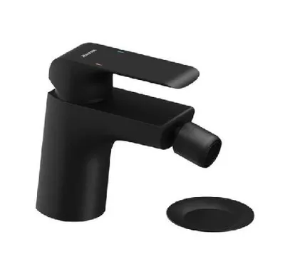 Produktbild von Ravak Flat - Bidetarmatur mit Ablaufgarnitur, Click-Clack, schwarz matt X070178