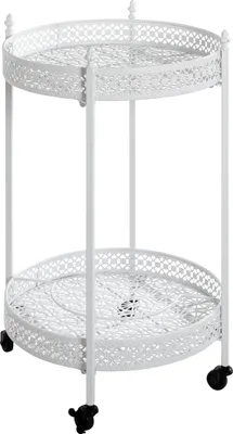 Produktbild von HAKU Servierwagen weiß - Metall, B/H/T: 45x74x45 cm