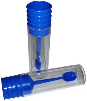 Produktbild von 50 Stuhlröhrchen Proberöhrchen Stuhlprobenröhrchen PS 22/62 blau
