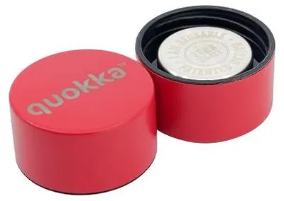 Productafbeelding van Quokka Solid, roestvrijstalen fles/thermoskan met lus, kleur: kersenrood, inhoud: 510 ml, artikelnummer: 40185