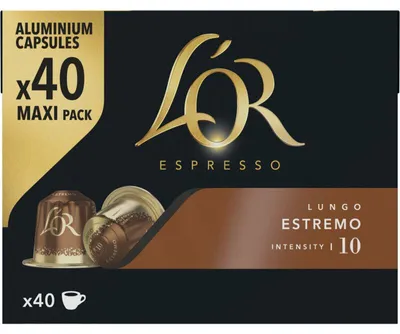 Obrázek produktu pro L'OR Lungo Estremo kávové kapsle Maxi Pack 208g - intenzivní požitek z lunga