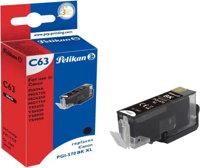 Produktbild von Pelikan C63, Schwarz, Tinte auf Pigmentbasis, 1 Stück(e)