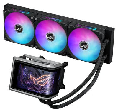 Produktbild von ASUS ROG RYUO IV 360 ARGB, All-in-One-Flüssigkeitskühler, 12 cm, Schwarz