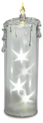 Produktbild von LED Kerze mit Sternmotiv für Weihnachtsdekoration