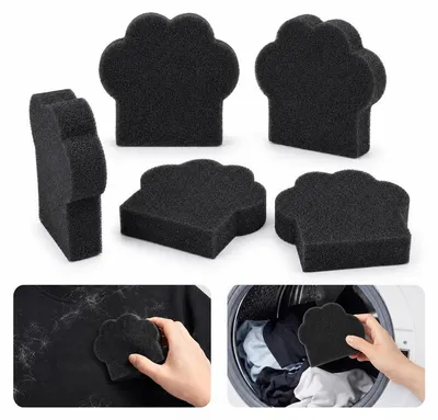 Produktbild von Tierhaarentferner 5er Set Waschmaschine – Katzenpfoten-Design, wiederverwendbar | Fusselbälle & Flusenfänger für Haare