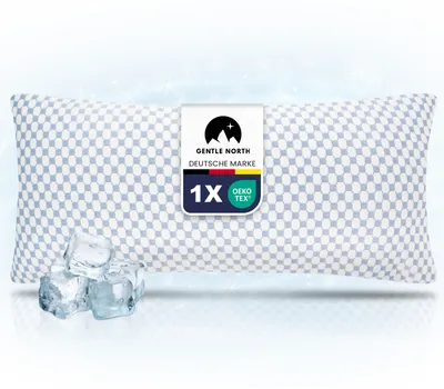 Produktbild von Gentle North 40x80 Orthopädisches Memory-Foam Kissen. Höhenverstellbar, kühlende & wärmende Seite. Waschbar & für Allergiker.
