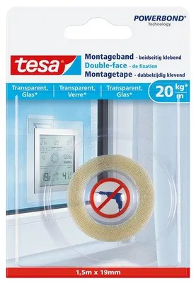 Zdjęcie produktu dla taśma montażowa tesa Powerbond do szkła, 19 mm x 5,0 m