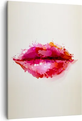 Produktbild von Bild auf Leinwand - Leinwandbild - Einteilig - Rote Lippen glänzend Lippe Glanz - 50x70cm - Wand Bild - Wandbilder - Leinwanddruck - Wanddekoration - Leinwand bilder - Wandbild - PA50x70-2706