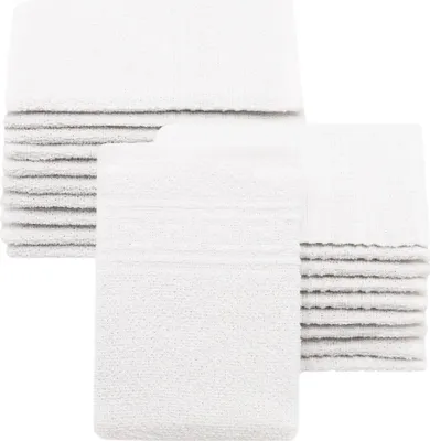 Produktbild von 20er Set Waschlappen, weiß, Mischgewebe, 16x22 cm