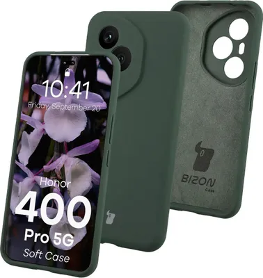 Produktbild von Silikon Handyhülle für Honor 400 Pro, Bizon Soft Case, Dunkelgrün