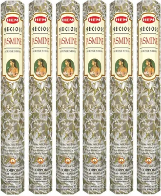 Produktbild von HEM 120 Räucherstäbchen [ JASMINE ] handgerollte Räucherstäbchen aus Indien