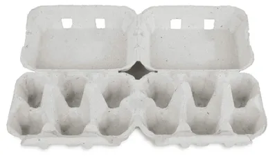Produktbild von 130x Eierverpackungen für 2x6 Eier uni weiß . für S M L