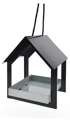 Productafbeelding van Esschert Design voederhuis, hangend, antraciet/wit; model FB407; 19,3 x 19,1 x 23,2 cm