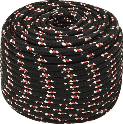 Produktbild von vidaXL Bootsseil Schwarz 14 mm 25 m Polypropylen
