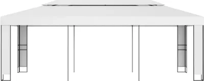 Produktbild von vidaXL Pavillon mit Doppeldach 3 x 6 m Weiß