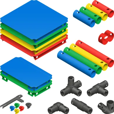 Zdjęcie produktu dla Quadro Upgrade Kit – zestaw rozszerzający 188 elementów do schodów, zjeżdżalni i konstrukcji wspinaczkowych Quadro – Classic